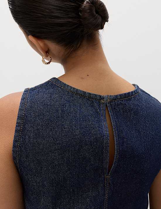 Denim Mini Swing Dress