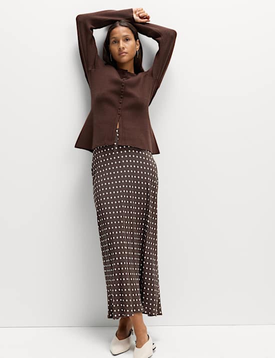 Polka Dot Midaxi Skirt