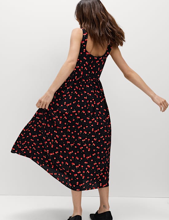 Printed Corset Waisted Dress