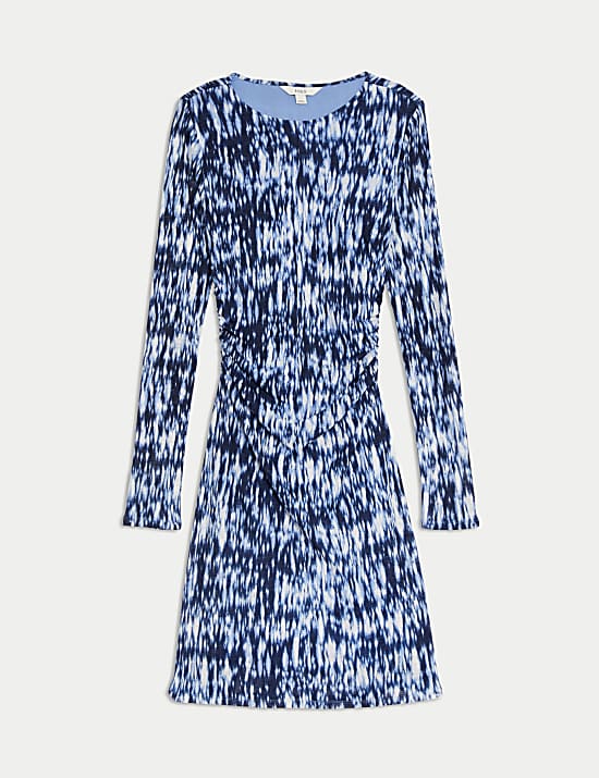 Mesh Jersey Mini Column Dress