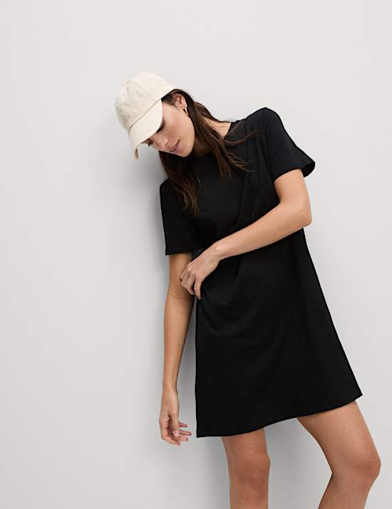 Pure Cotton Mini T-Shirt Dress