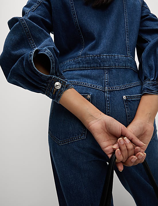 Denim Waisted Jumpsuit