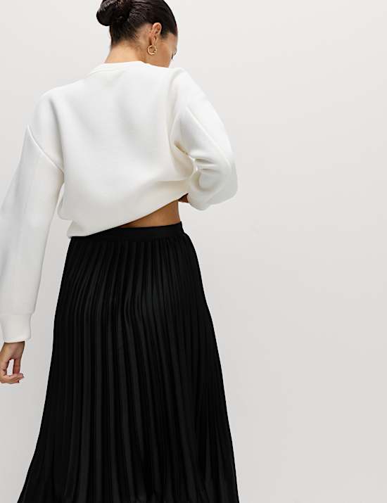 Pleated Midaxi Skirt