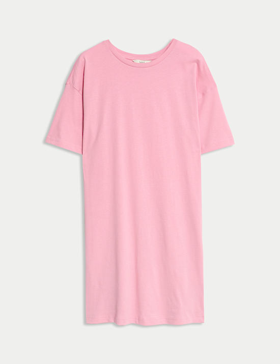 Pure Cotton Mini Relaxed T-Shirt Dress