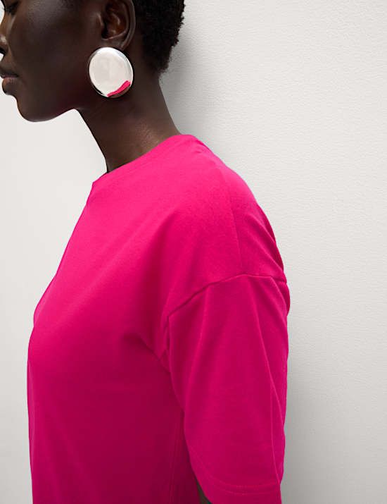 Pure Cotton Mini Relaxed T-Shirt Dress