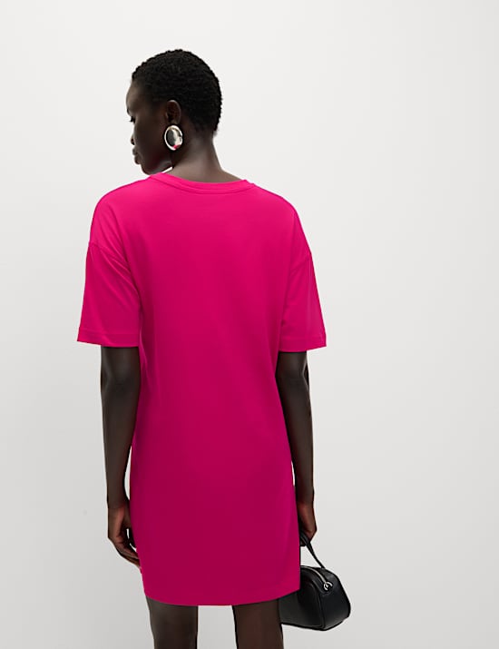 Pure Cotton Mini Relaxed T-Shirt Dress