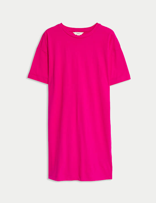 Pure Cotton Mini Relaxed T-Shirt Dress