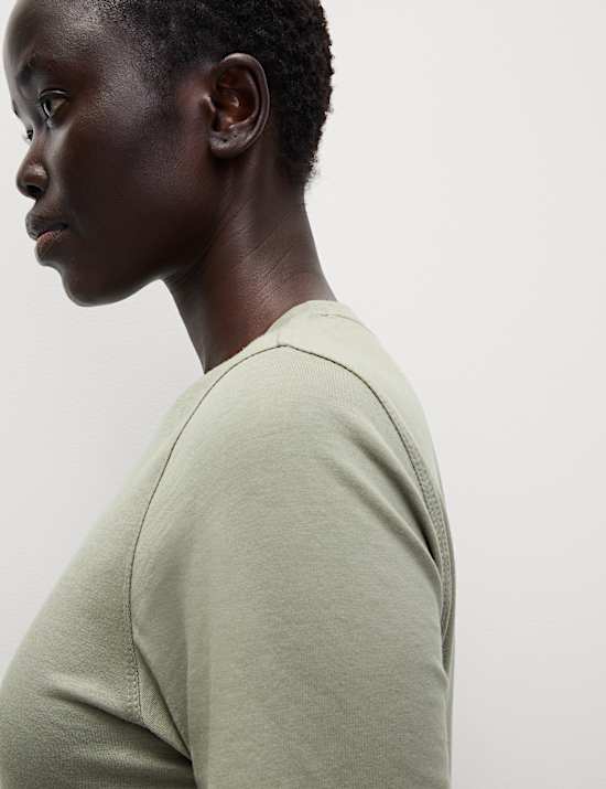 Pure Cotton Mini Drop Waist Dress