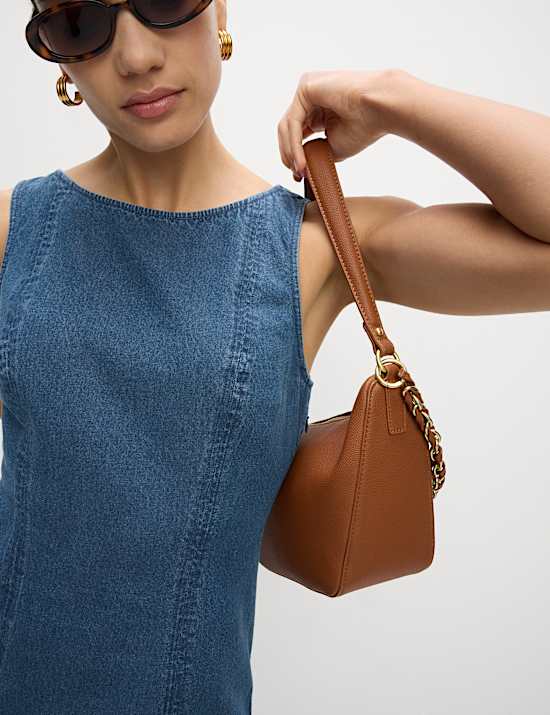Pure Cotton Denim Mini Shift Dress