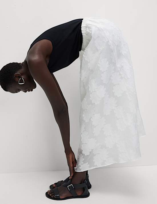 Jacquard Midi Circle Skirt