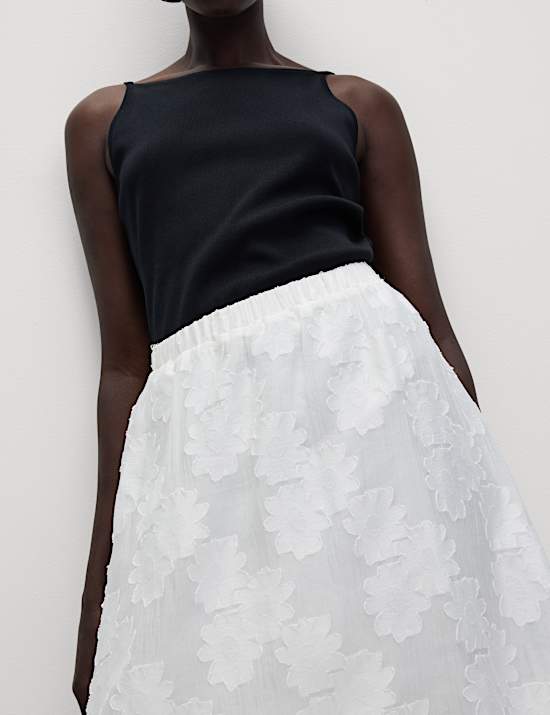 Jacquard Midi Circle Skirt