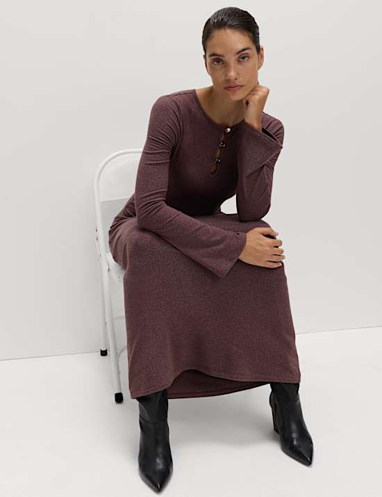 Jersey Cosy Midi Column Dress