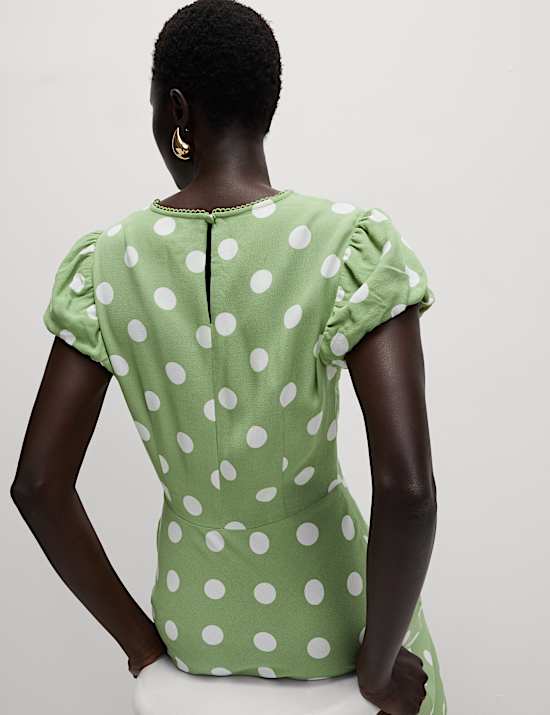 Polka Dot Midaxi Tea Dress