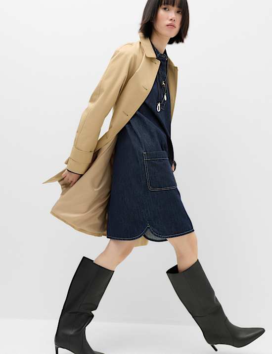 Denim Mini Shirt Dress
