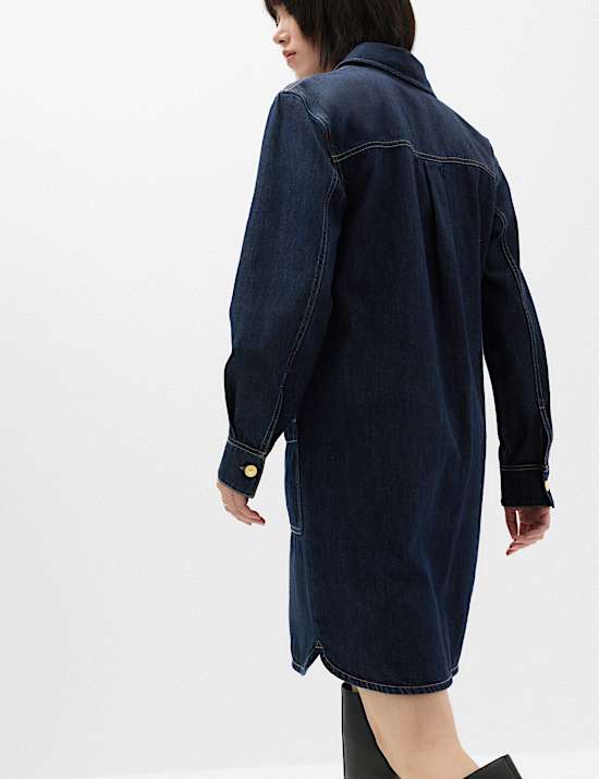 Denim Mini Shirt Dress