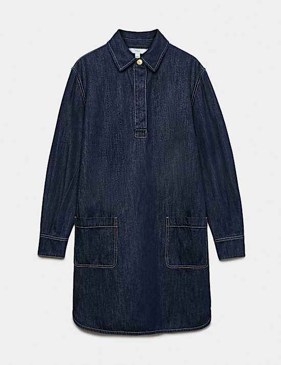 Denim Mini Shirt Dress