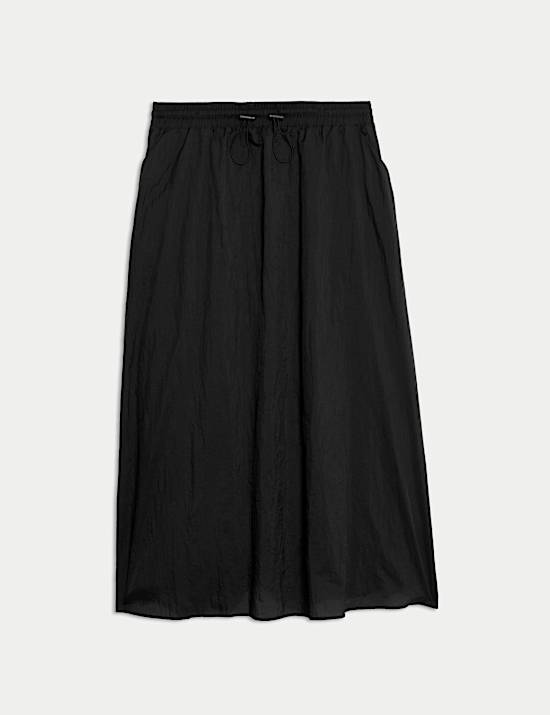 Textured Midi Circle Skirt