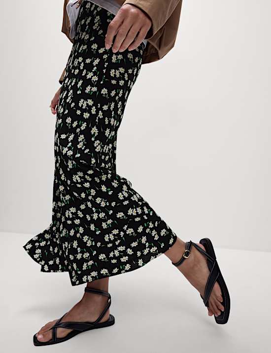 Midaxi Floral Slip Skirt