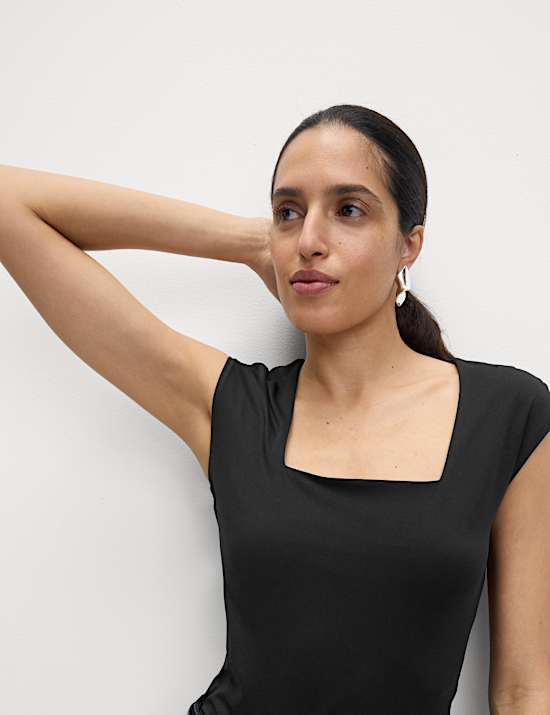 Jersey Square Neck Top