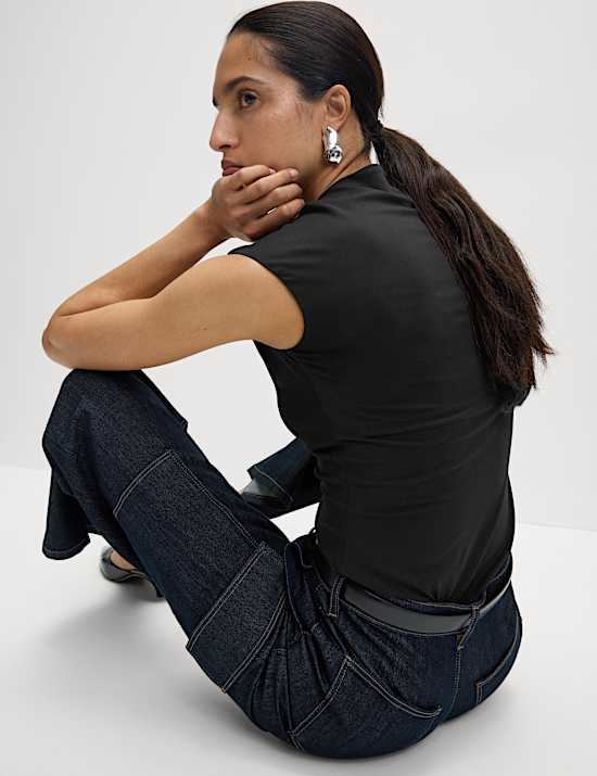 Jersey Square Neck Top