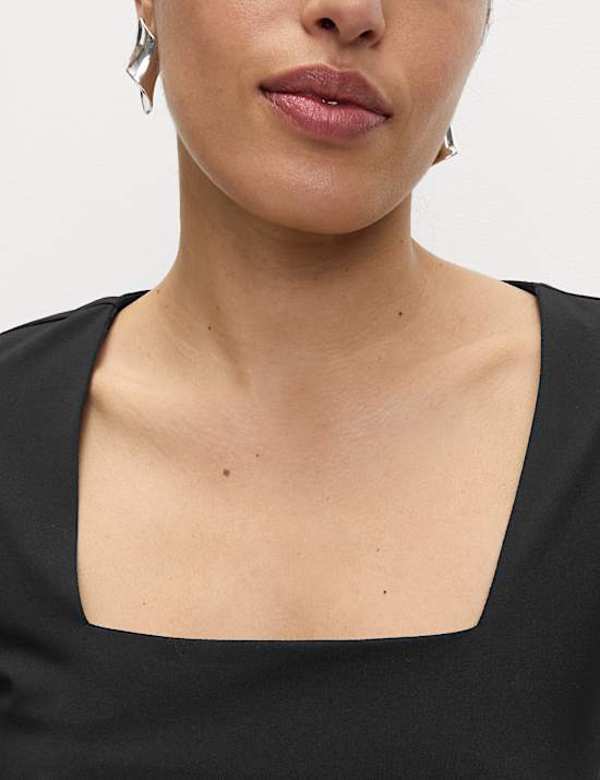 Jersey Square Neck Top