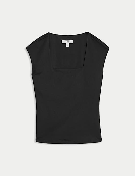 Jersey Square Neck Top