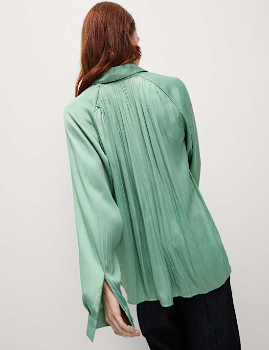 Pleated Collared Shirt