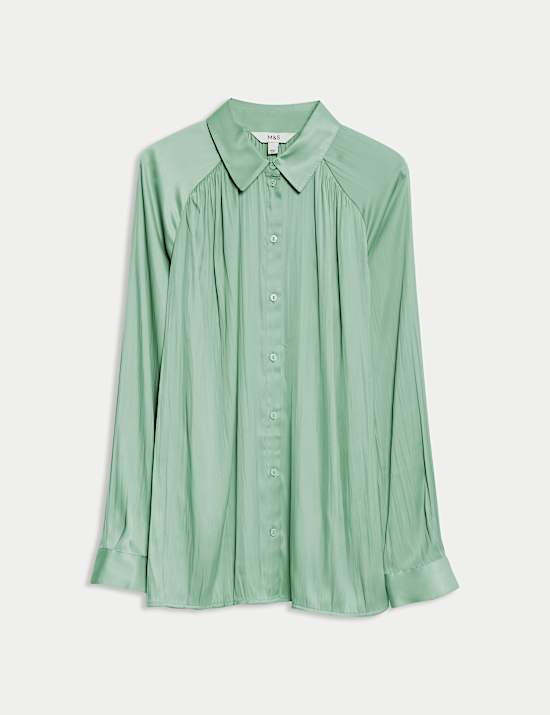 Pleated Collared Shirt