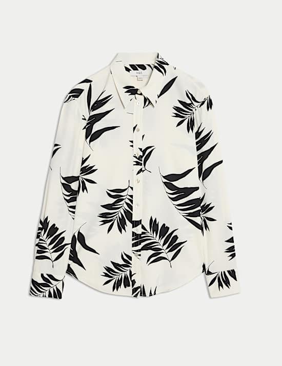 Kemeja Kerah Bermotif