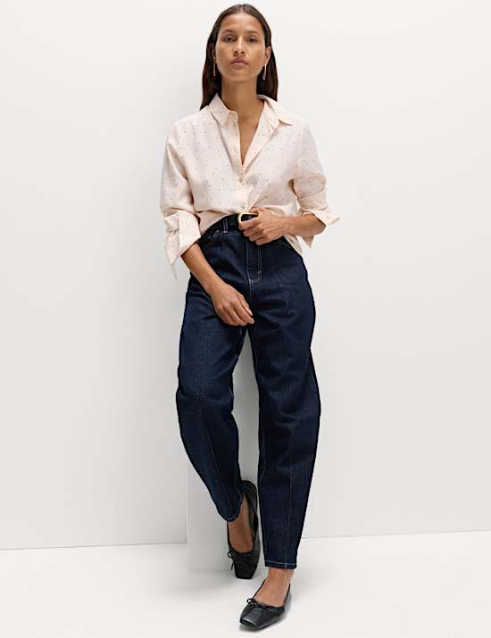 Printed Collared Button Through Shirt