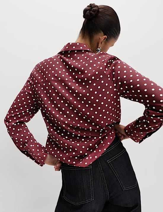 Printed Collared Button Through Shirt