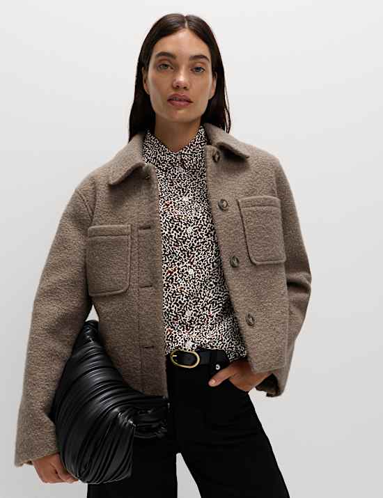 Printed Collared Button Through Shirt