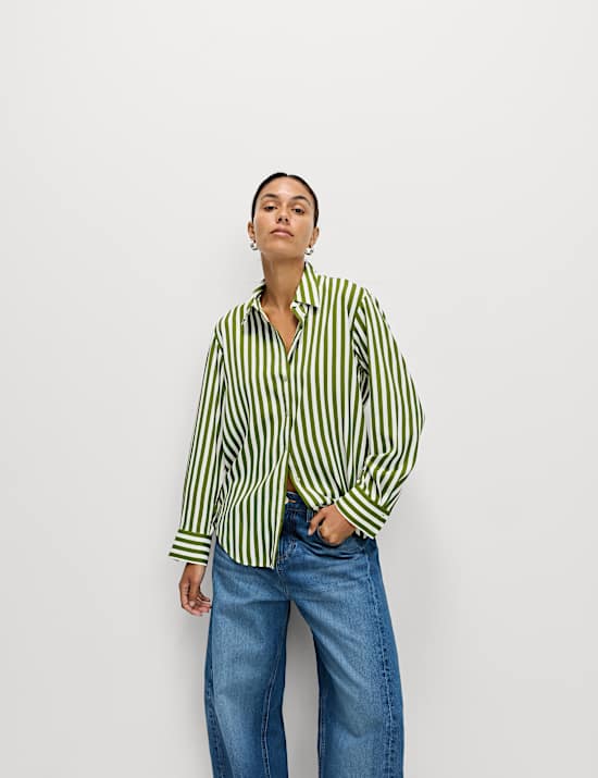 Printed Collared Button Through Shirt