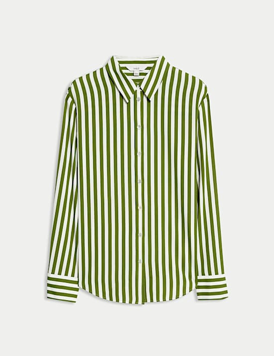 Printed Collared Button Through Shirt