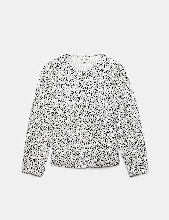 Pure Cotton Printed Button Through Blouse