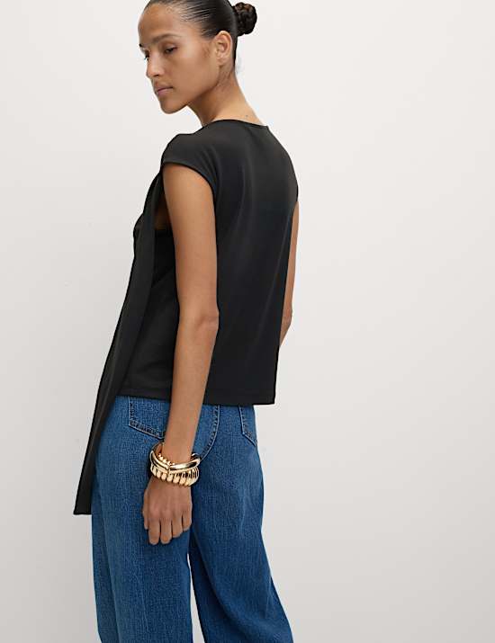 Jersey Hardware Detail Asymmetric Top
