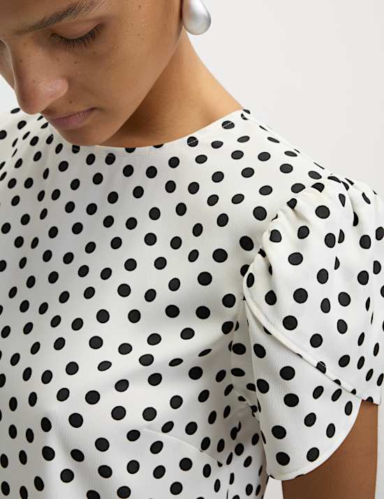 Printed Puff Sleeve Top