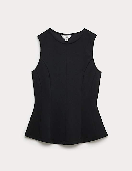 Fitted Sleeveless Peplum Top