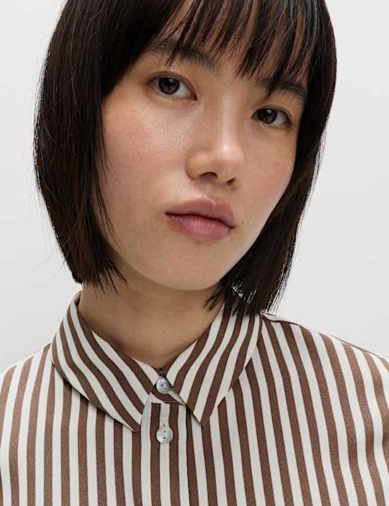 Εμπριμέ πουκάμισο με γιακά