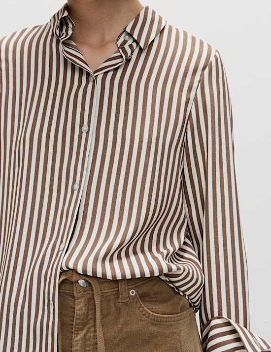 Εμπριμέ πουκάμισο με γιακά