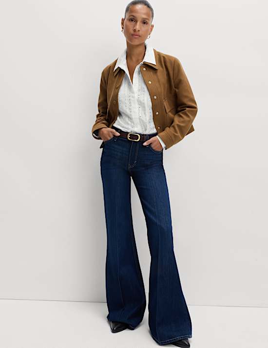 Checked Embellished Collared Shirt