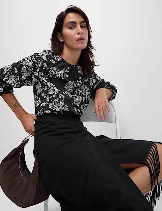 Lyocell Rich Printed Blouse