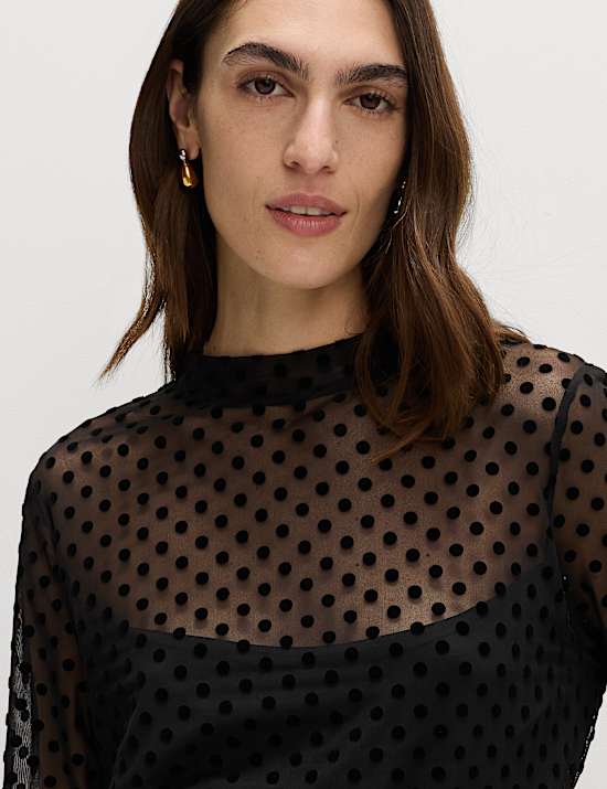 Flock Fitted Mesh Top