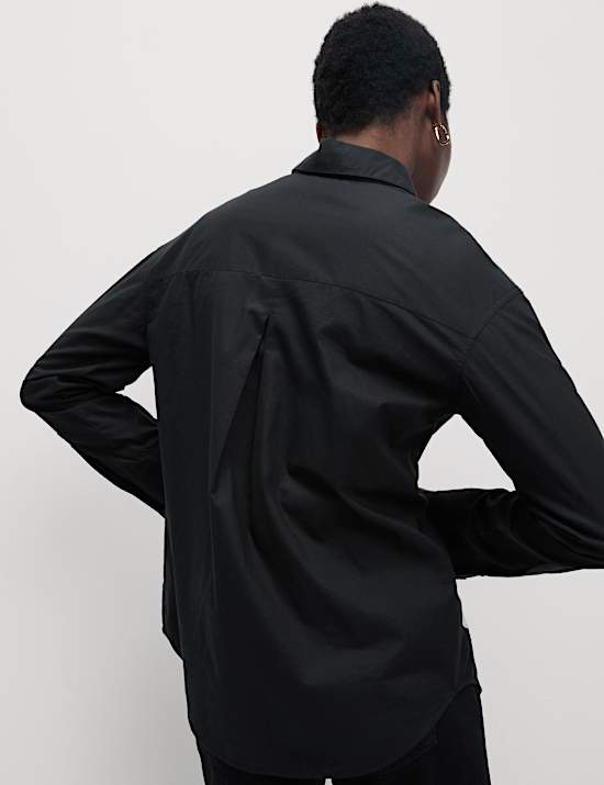 Pure Cotton Embroidered Collared Shirt