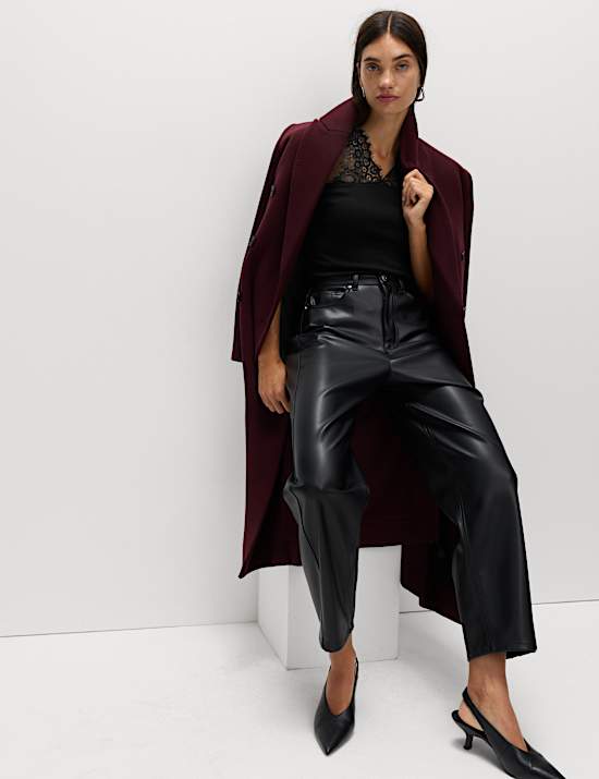 Atasan Kerah V Sisipan Renda Katun Murni