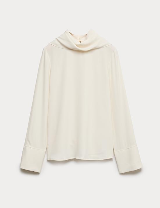 Scarf Neck Blouse