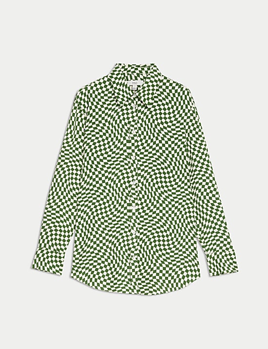 Blouse met kraag en print