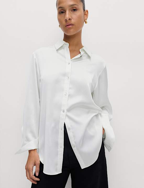 Satin Collared Shirt