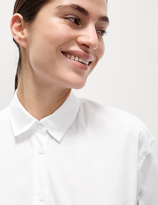 חולצת טי מכותנה טהורה בגזרת אוברסייז