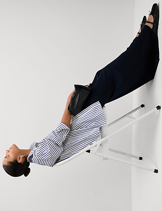 Pure Cotton Striped Collared Shirt